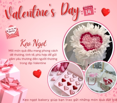 Tưng bừng đón lễ tình nhân 14/02 – Hoa sáp Valentine 2026 cao cấp tại Kẹo Ngọt Bakery