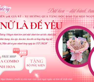 Bó hoa tiền 50k giá rẻ – Xu hướng quà tặng độc đáo tại Kẹo Ngọt Bakery