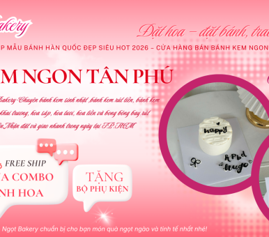 Top mẫu bánh Hàn Quốc đẹp siêu hot 2026 – Cửa hàng bán bánh kem ngon tại Tân Phú