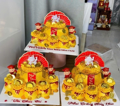 Bánh Kem Hũ Vàng Khai Trương – Tượng Trưng Cho May Mắn & Tài Lộc