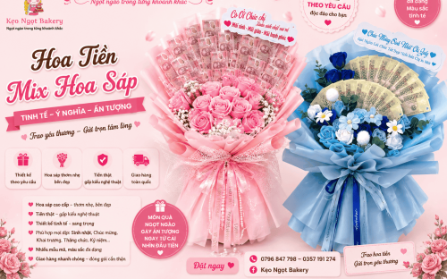 Hoa Tiền Mix Hoa Sáp – Xu Hướng Quà Tặng Nổi Bật Năm 2026