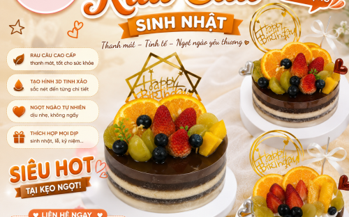 Top các mẫu bánh kem rau câu hot nhất tại Kẹo Ngọt