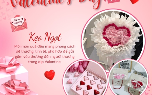 Tưng bừng đón lễ tình nhân 14/02 – Hoa sáp Valentine 2026 cao cấp tại Kẹo Ngọt Bakery