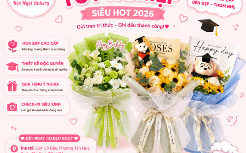 Top các mẫu hoa sáp tốt nghiệp năm 2026
