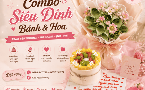 Combo Siêu Đỉnh Giữa Bánh Và Hoa – Món Quà Sinh Nhật Sang Trọng Và Ý Nghĩa Năm 2026