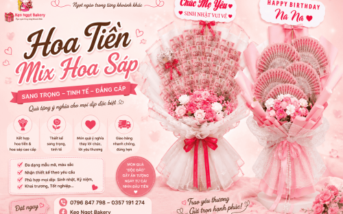 Hoa Tiền Mix Với Hoa Sáp – Xu Hướng Quà Tặng Được Yêu Thích Nhất Năm 2026
