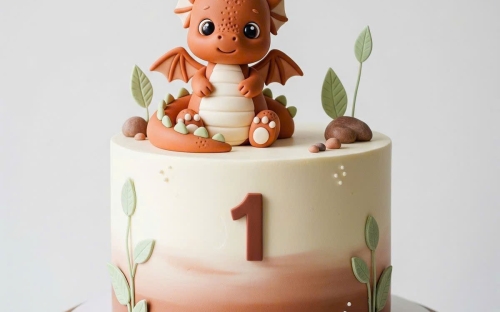 BÁNH KEM RỒNG XINH DÀNH TẶNG BÉ GÁI – MẪU BÁNH TẠO HÌNH SIÊU HOT 2026 TẠI KẸO NGỌT BAKERY