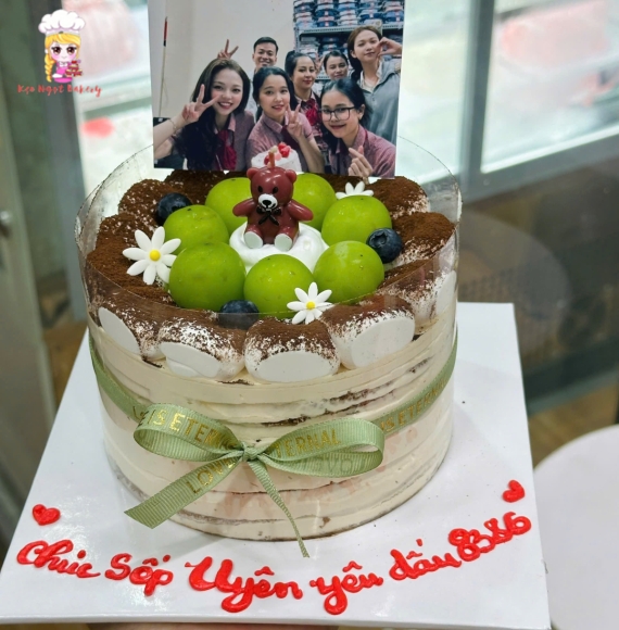 Bánh kem trái cây tặng sếp siêu đáng yêu 