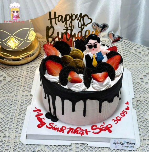 Bánh kem tặng sếp nam 