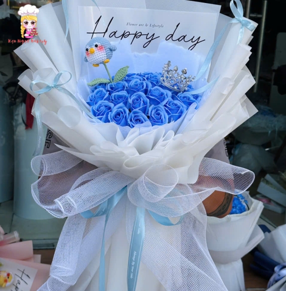 Bó hoa sáp tone xanh tặng 20/11