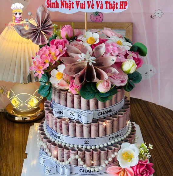 Mẫu hoa tiền tháp tiền tờ 50k