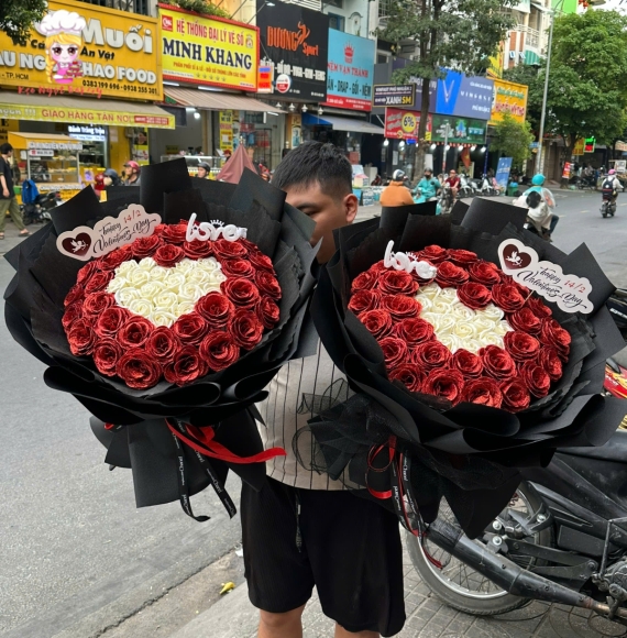 Hoa sáp tone đỏ tặng 8/3