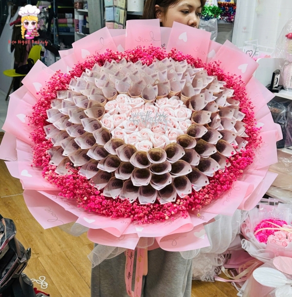 Bó hoa tiền tờ 50k tại TPHCM