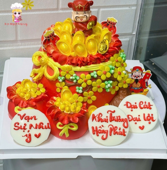 Bánh mừng khắc chữ theo yêu cầu tại Kẹo Ngọt