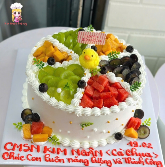 Bánh kem bắp mix trái cây tại Kẹo Ngọt