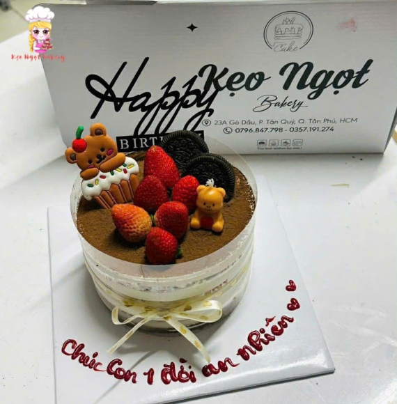 Bánh kem bento tiramisu tặng sinh bạn thân