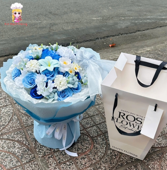 Hoa sáp tone xanh hot tại Kẹo Ngọt