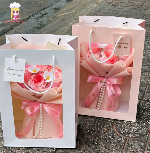 Các mẫu hoa sáp tone hồng tại Kẹo Ngọt