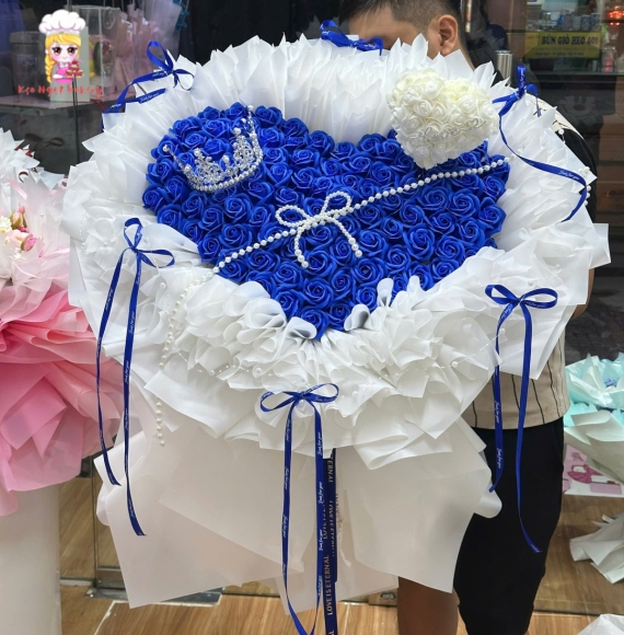 Mẫu hoa sáp tone xanh hot tại Kẹo Ngọt 