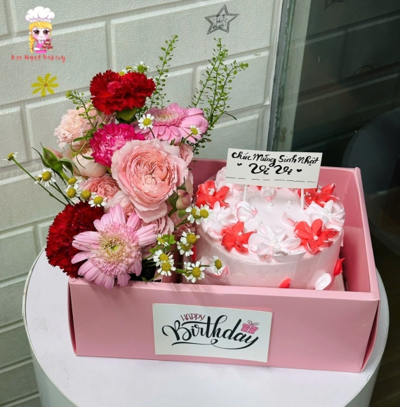 Set bánh và hoa sáp siêu hot tặng người yêu 