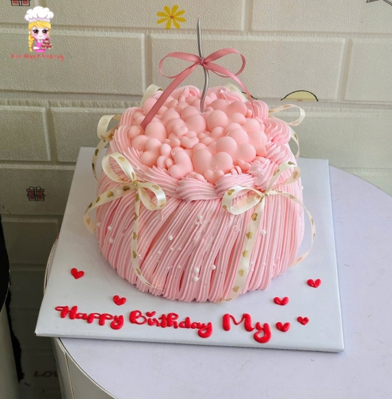 Bánh kem tone hồng tặng người yêu siêu hot