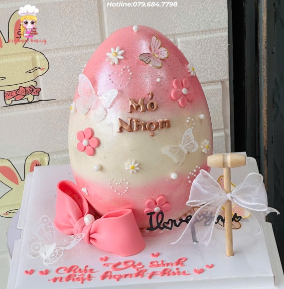 Bánh trứng tone hồng dành tặng các bé gái siêu hot