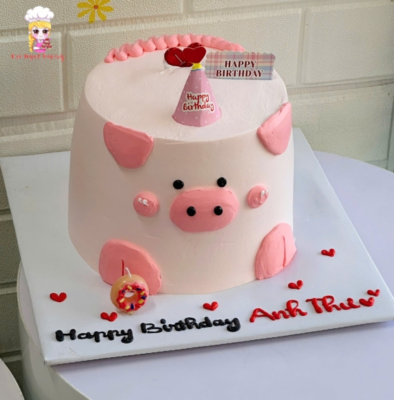 Bánh kem trang trí theo yêu cầu tặng các bé gái 