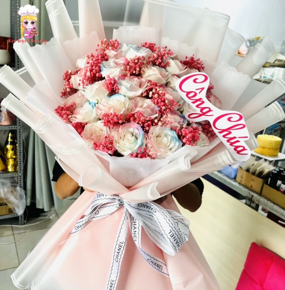 Bó hoa sáp galaxy Hồng công chúa