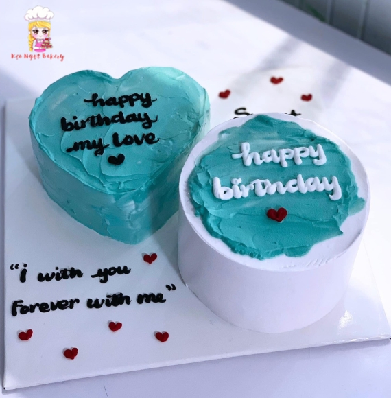 Bánh kem đôi tone hàn quốc siêu cute