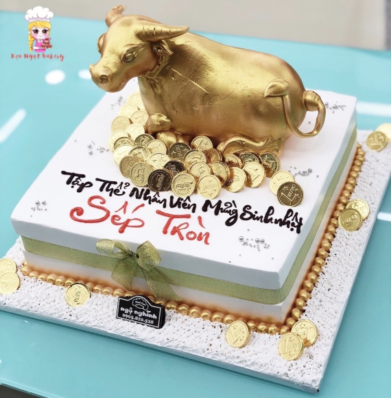 Bánh Kem cho người lớn tuổi mẫu con trâu