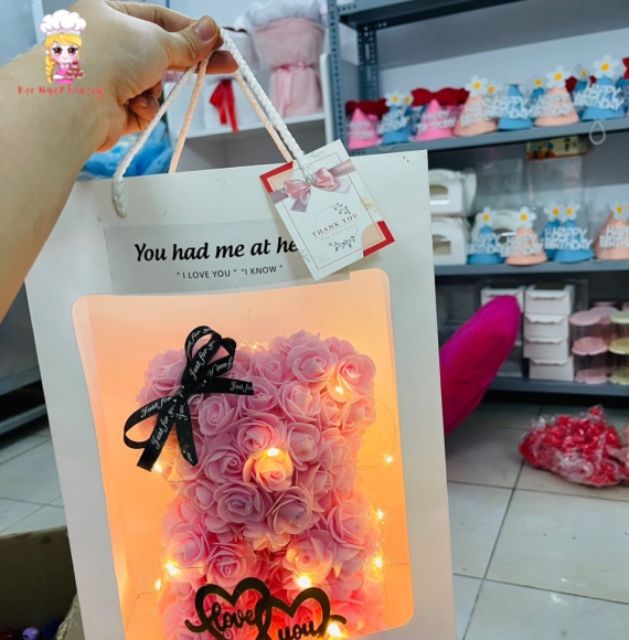 Gấu Hồng mini 02