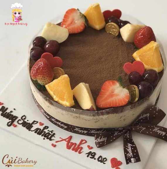 Tiramisu cacao trái cây