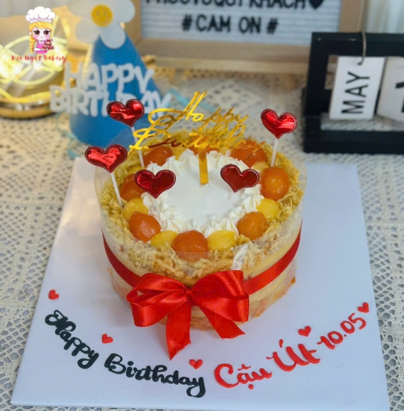 Bánh bông lan trứng muối tặng cậu út