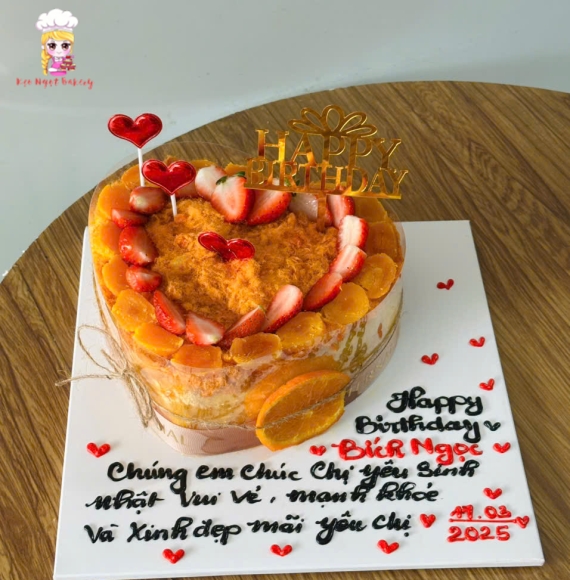 Bánh bông lan trứng muối tặng chị gái