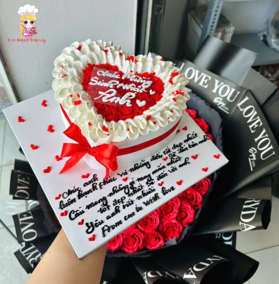 Bánh kem rút tiền tặng anh yêu