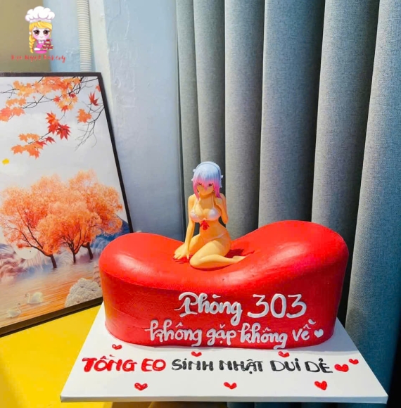 Bánh kem rút tiền ghế tình yêu