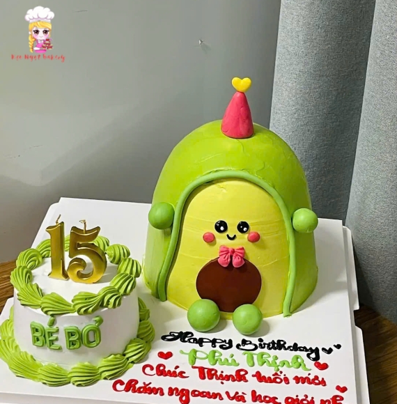 Bánh kem combo quả bơ siêu đáng yêu 