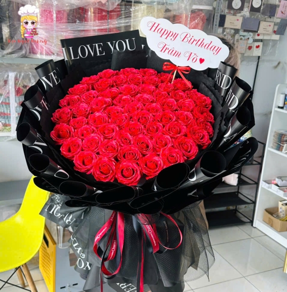 Bó hoa sáp tone đỏ