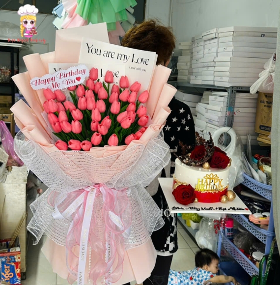 Bó hoa sáp tulip ở tphcm