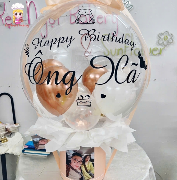 Bóng bay rút tiền tặng ông xã