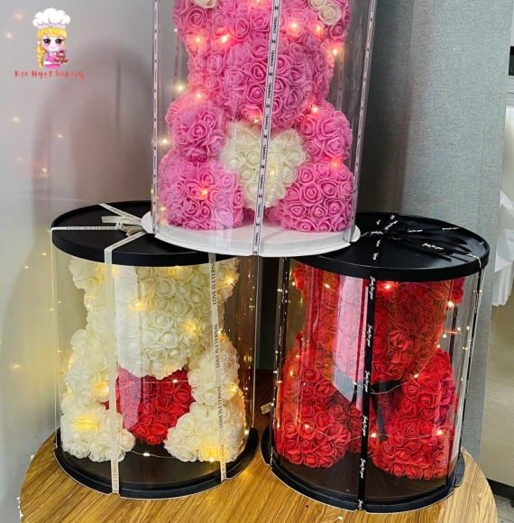 Hộp gấu hoa sáp