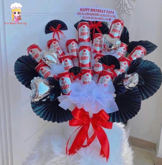 Giỏ bia tặng sinh nhật tặng sếp