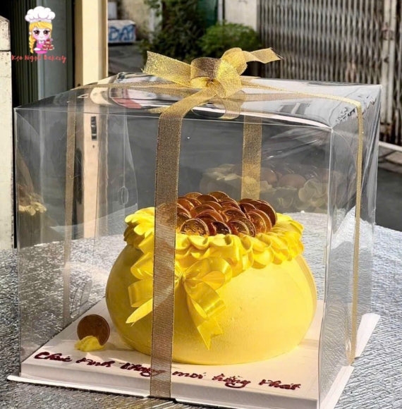 Bánh kem hủ vàng mừng khai trương quận 3