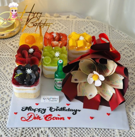 Sét bánh mousse mừng sinh nhật