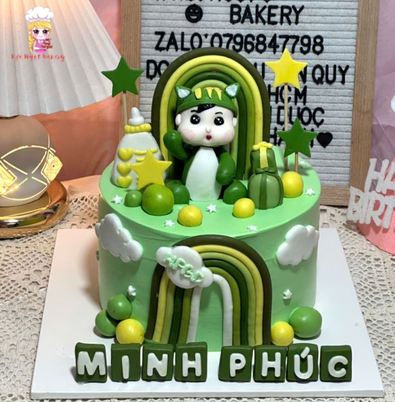 Bánh kem thôi nôi dành cho bé trai