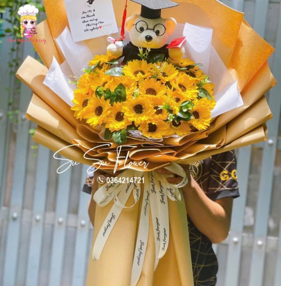 Mẫu hoa tốt nghiệp hot hoa hướng dương