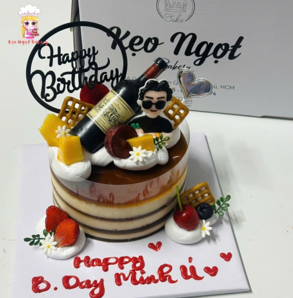 Mẫu bánh kem rau cau hot 2025 tặng cho nam