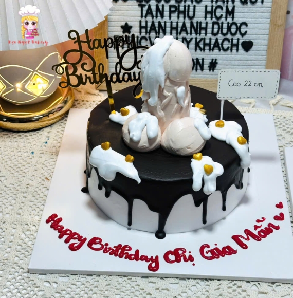 Bánh kem hài bựa dành cho bạn nam