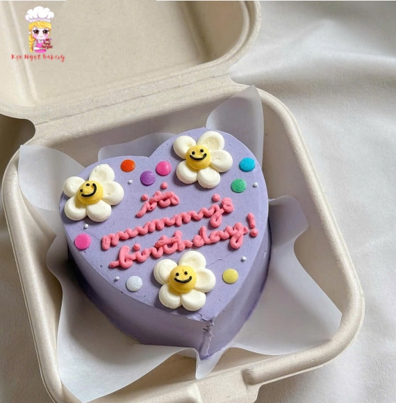 Bánh kem Hàn Quốc tone tím 