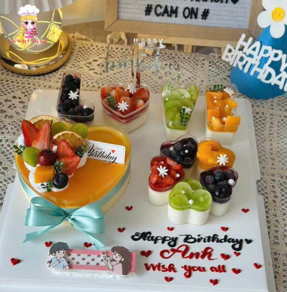 Bánh panna cotta tặng anh